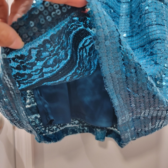 SD Collection Floral Lace Sequin Dress - Picture 7 of 13